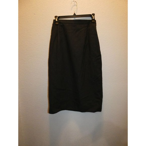 Wool Pencil skirt with pockets, Black, Women's Size 8 - Picture 4 of 9